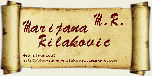 Marijana Rilaković vizit kartica